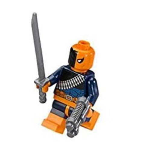 Lego Superheroes Batman Minifigure Deathstroke Slade Wilson Sword Gun