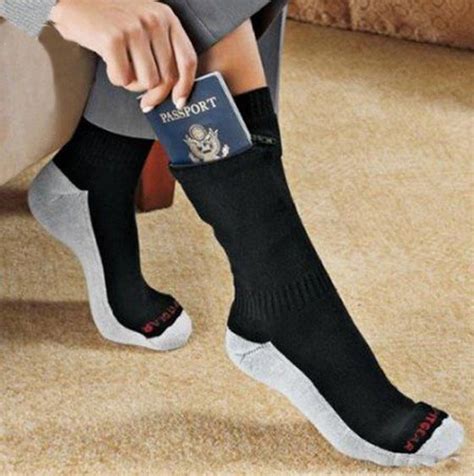 Secret Pocket Sock Socks Travel Accessories Travel