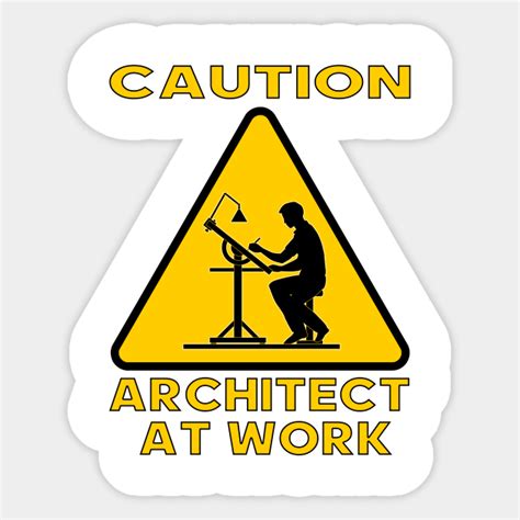 Architect At Work Architect Sticker Teepublic