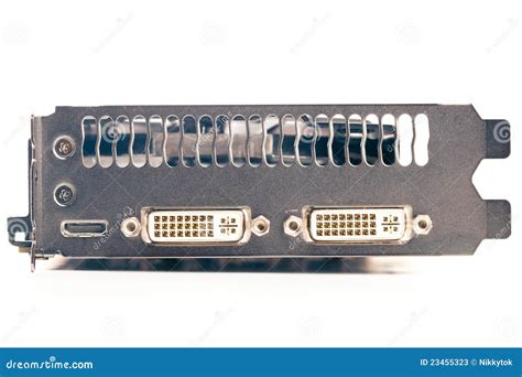 Dvi Ports On Graphic Card Stock Image Image Of Port 23455323