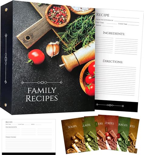 Amazon Kawkaw Recipe Binder Recipe Book To Write In Your Own