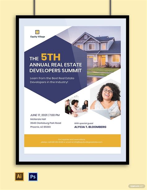 Real Estate Developer Poster Template In Psd Illustrator Download