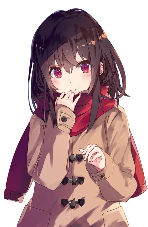Anime Girl With A Red Scarf