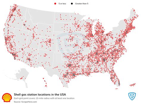 List Of All Shell Gas Station Locations In The Usa Scrapehero Data Store