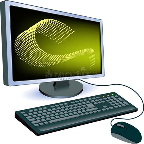 Monitor With Keyboard And Mouse Stock Photo Image 13753050
