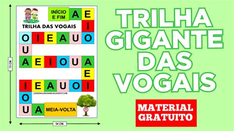 Trilha Gigante Das Vogais Material Gratuito