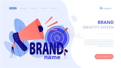 Brand Name Concept Landing Page Stock Vector Illustration Of Logo