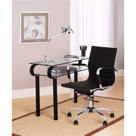 A great chair for a study room or office. Serge Black Low Back Swivel Office Chair - #M5403 | Lamps Plus