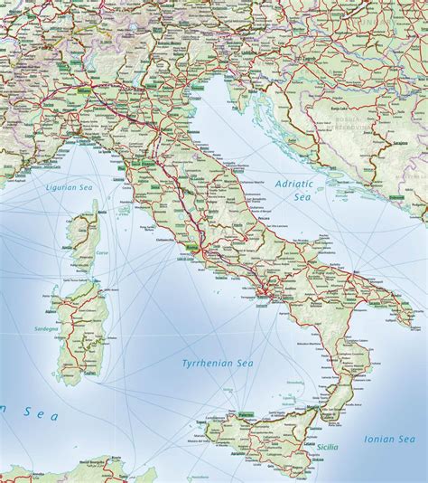 Harta Feroviara A Italiei Harta Pe Regiuni