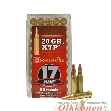 Hornady 17 Hmr Patruuna 20gr Xtp Olkkonenfi