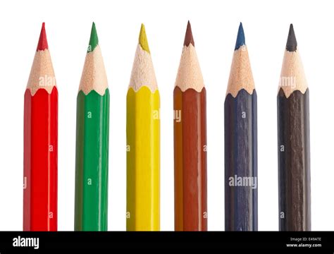 Color Pencils Isolated On White Background Stock Photo Alamy