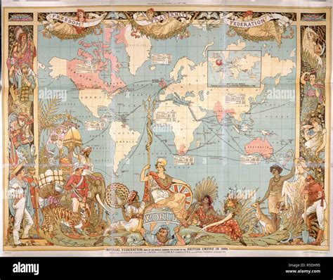 Carte De L Empire Britannique Le Graphique Londres Le Juillet Source Colindale