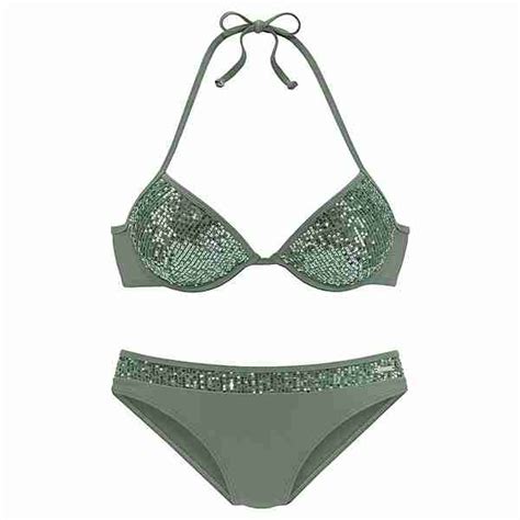 Bruno Banani Push Up Bikini Bikini Set Damen Smaragd Im Online Shop Von