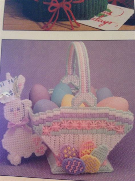 plastic canvas easter basket i remember my mom made this one … plastic canvas easter