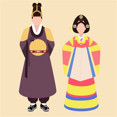 Men And Women In Beautiful Korean Traditional Clothes Hanbok Traditional Korean Outfits