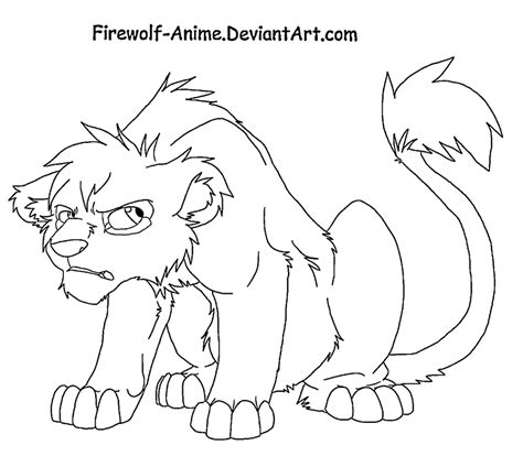 Grumpy Lion Cub By Firewolf Anime On Deviantart