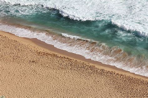 Aerial Photography Seashore Daytime White Sand Beach Water