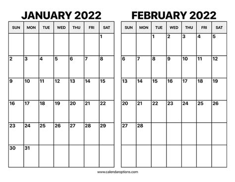 Printable Calendar January 2022 And February 2022 November Calendar 2022
