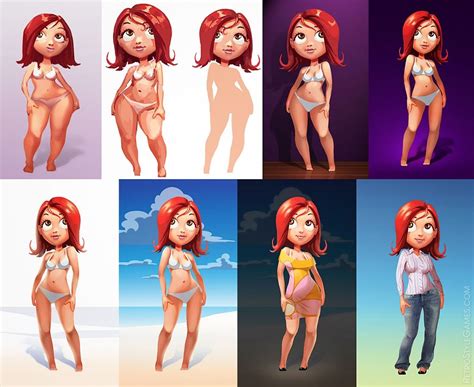 … or this little game character created for a mobile phone game template is based on the same principle of separated limbs. Character concept, Concept art characters, Girl cartoon