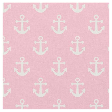 light pink and white nautical anchors pattern fabric anchor pattern fabric crafts fabric