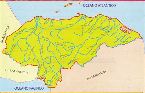 Mapa De Las Cuencas Hidrograficas De Honduras Mapa De Honduras Images