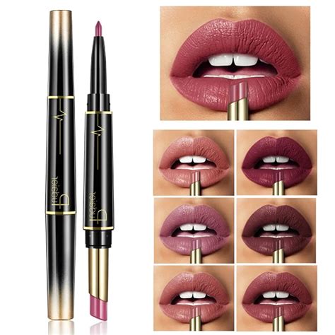 Pudaier Brand Matte Lipstick Cosmetics Waterproof Double Ended Long