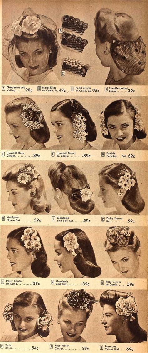 1940s Vintage Hair Accessories 4 Authentic Styles Vintage Hairstyles Vintage Hair Combs