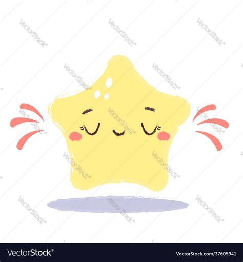 Cute Star For Kids Print Royalty Free Vector Image