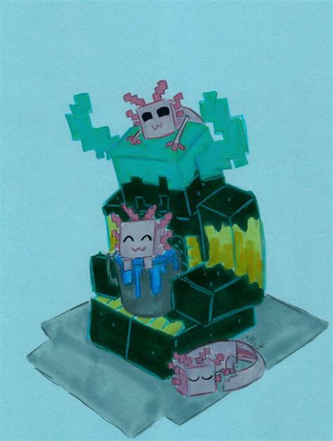 Katlyntheartist — I Love The Axolotl And The Warden Minecraft