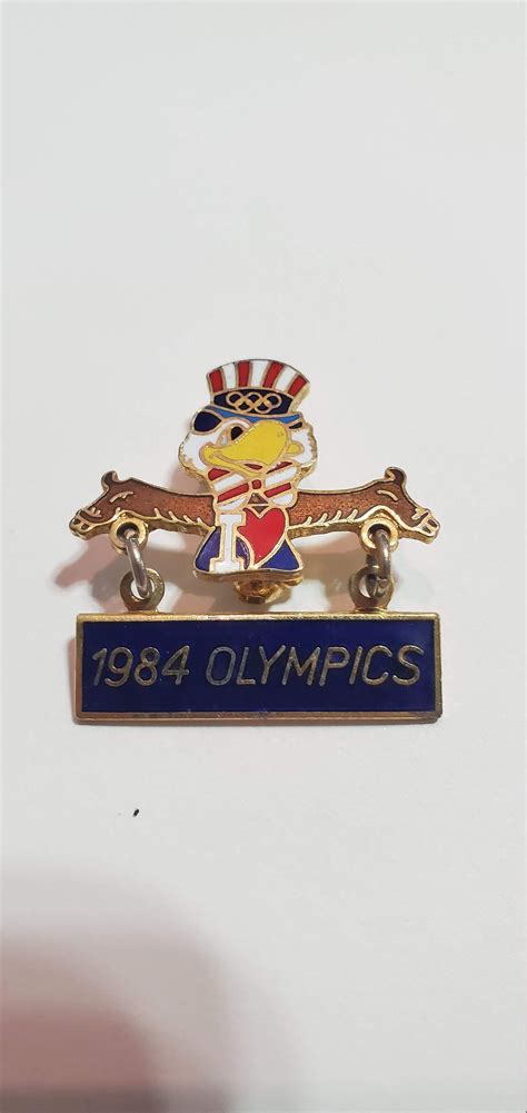1984 Los Angeles Olympic Pin Sam The Eagle Etsy
