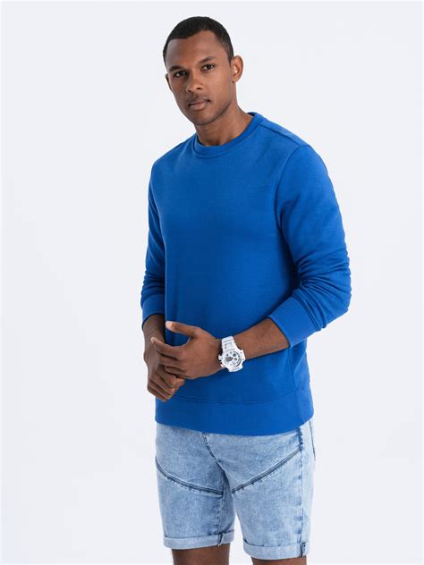 Mens Plain Sweatshirt Blue B978 Modone Wholesale Clothing For Men