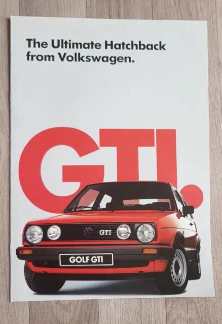 Vw Golf Mk2 Gti Brochure Dated Febuary 1985 Eur 2324 Picclick It