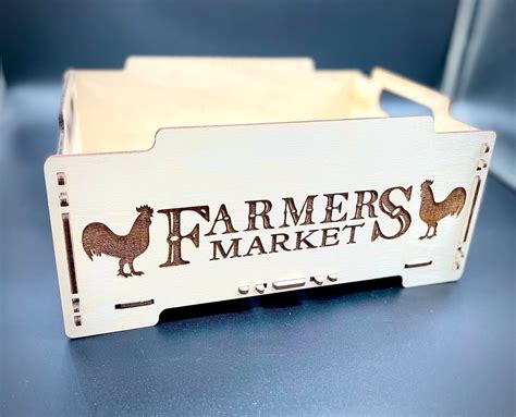 Stackable Farmers Market Boxes Wooden Crate For Storage Etsy