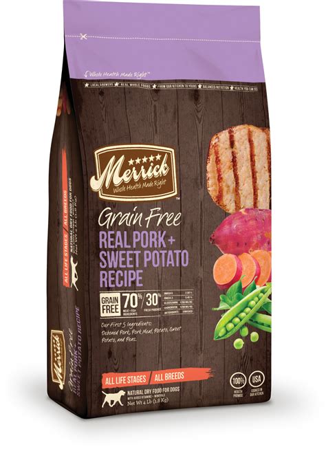Dog food and cat food calculator. Merrick Grain Free Real Pork - Sweet Potato Recipe All ...