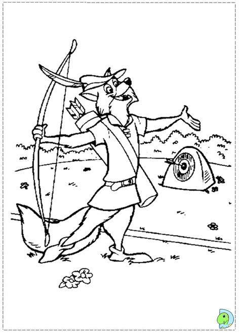 Cartoon character robin hood vector illustration. Robin Hood Coloring page- DinoKids.org