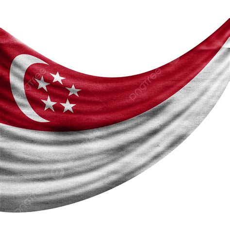 Singapore Flag Waving With Texture Singapore Asia Flag Png