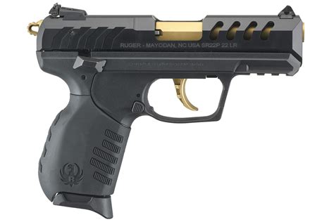 Ruger Sr22 22lr Rimfire Pistol With Gold Pvd Barrel For Sale Online