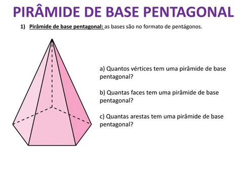 Pir Mide De Base Pentagonal Vertices Arestas E Faces Edukita