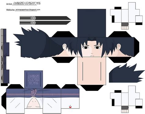 Sasuke Papercraft Muecos Armables De Anime Naruto Shippuden Papercraft