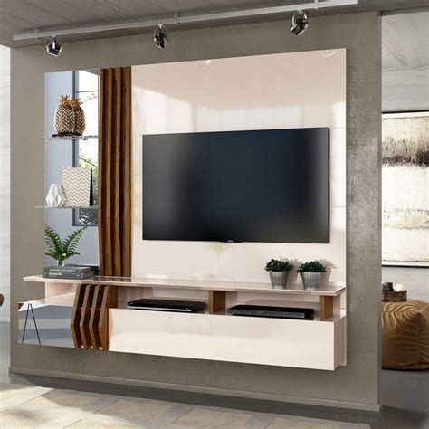 A floating TV console Salas pequenas Móveis tv Decoração sala de tv