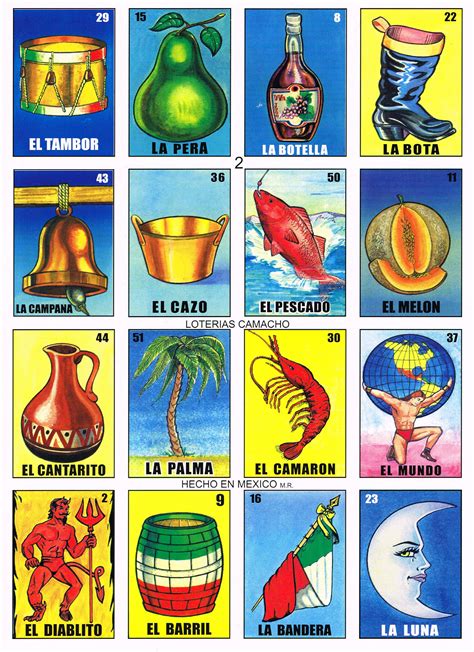 Lotería (spanish word meaning lottery) is a traditional game of chance, similar to bingo, but using images on a deck of cards instead of numbered ping pong balls. loteria_0002 - Scripturient