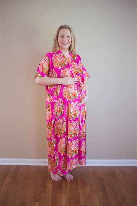 Magenta Silk Front Buttoned Hospital Gown Delivery Kaftan Etsy