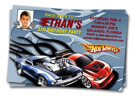 Free Printable Race Car Birthday Invitations Hot Wheels Birthday