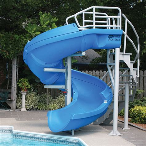 Vortex Half Tube Swimming Pool Waterslide With Staircase