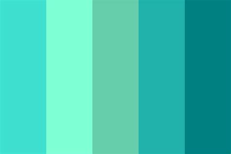 Mint Teal Color Palette | Teal color palette, Teal colors, Color palette