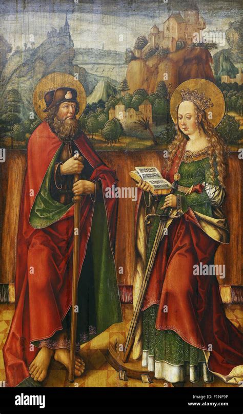 Jacob Cornelisz Van Oostsanen St James Elder And Catherine Of