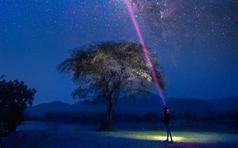 Download Wallpaper 1280x800 Starry Sky Stars Silhouette Night Milky