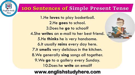 Sentences Of Simple Present Tense Example Sentences Of Simple