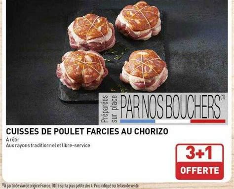 Promo Cuisses De Poulet Farcies Au Chorizo Chez Grand Frais