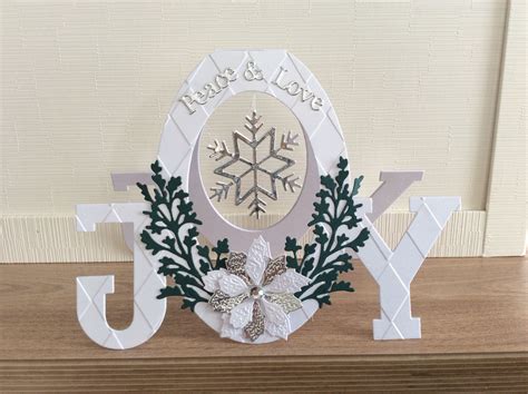 Tattered Lace Monumental Joy Die Christmas Cards Handmade Cricut
